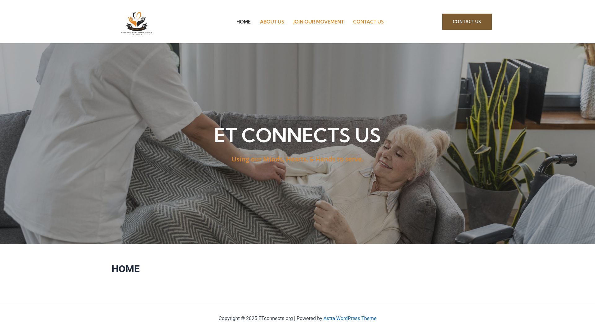 website screenshot of https://etconnects.org/