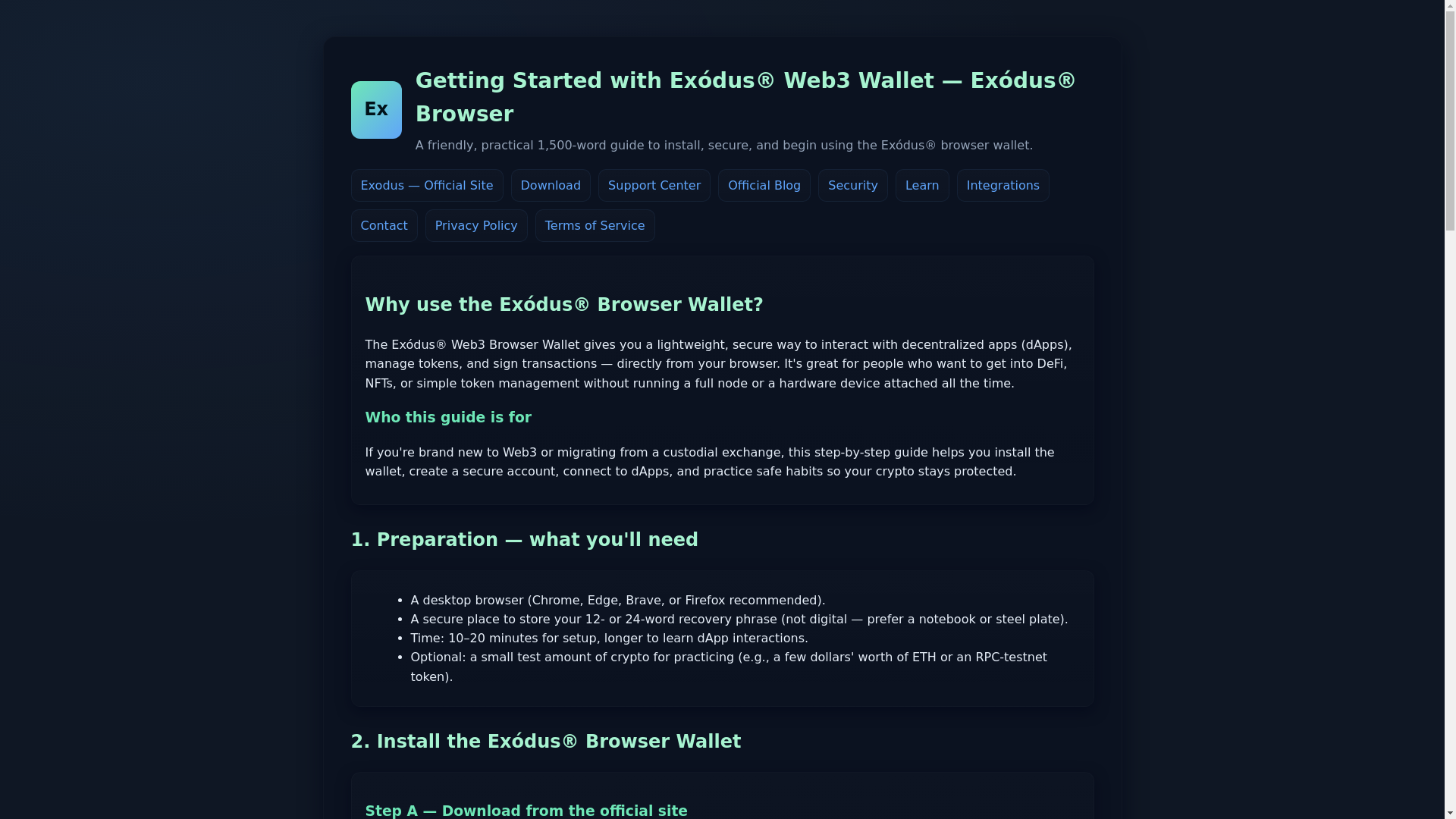 website screenshot of https://docs-exods.pages.dev/