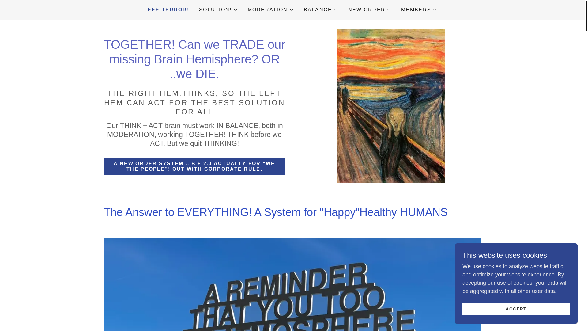 website screenshot of https://theanswertoeverything.info/
