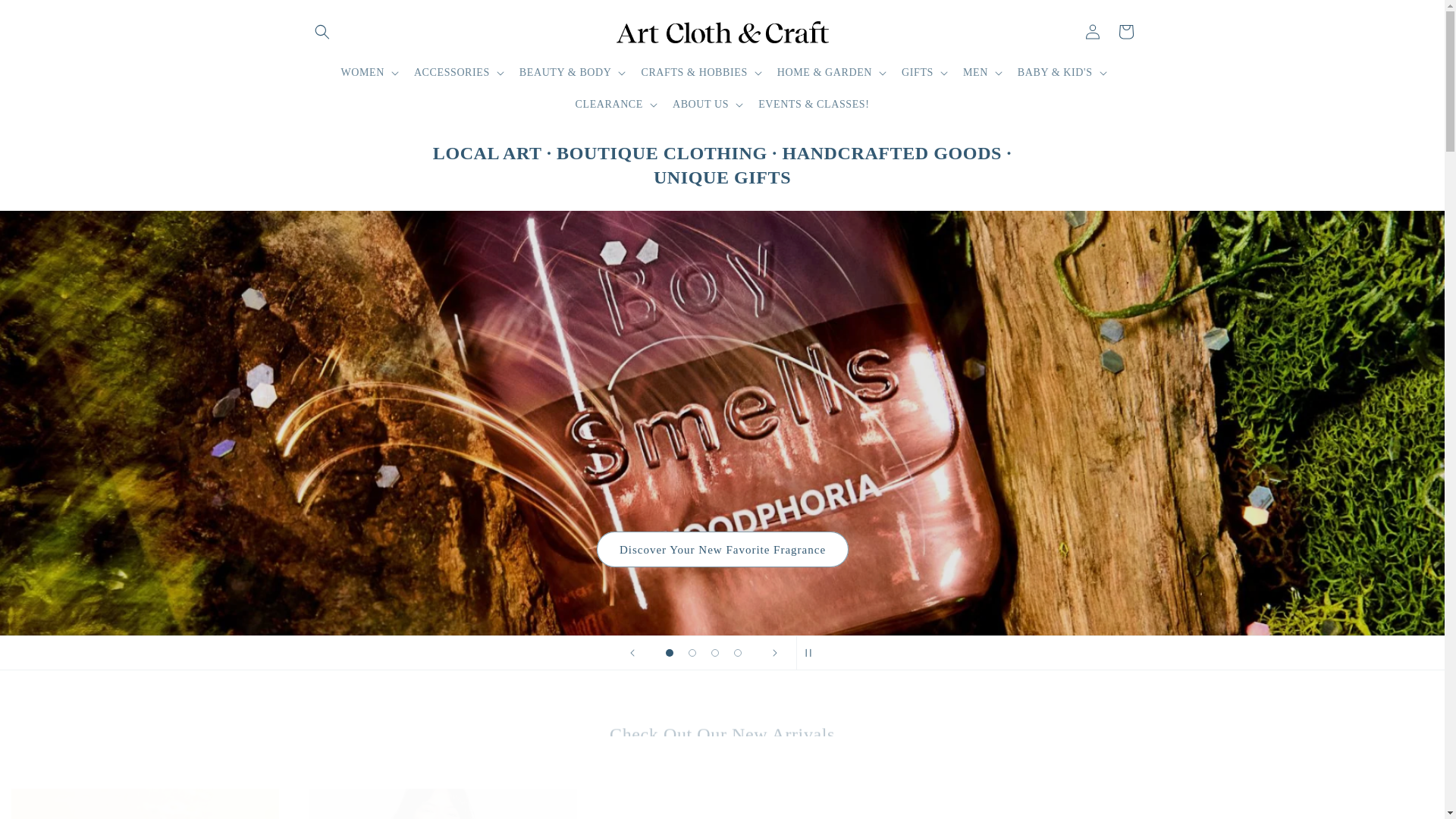 website screenshot of https://artclothandcraft.shop/
