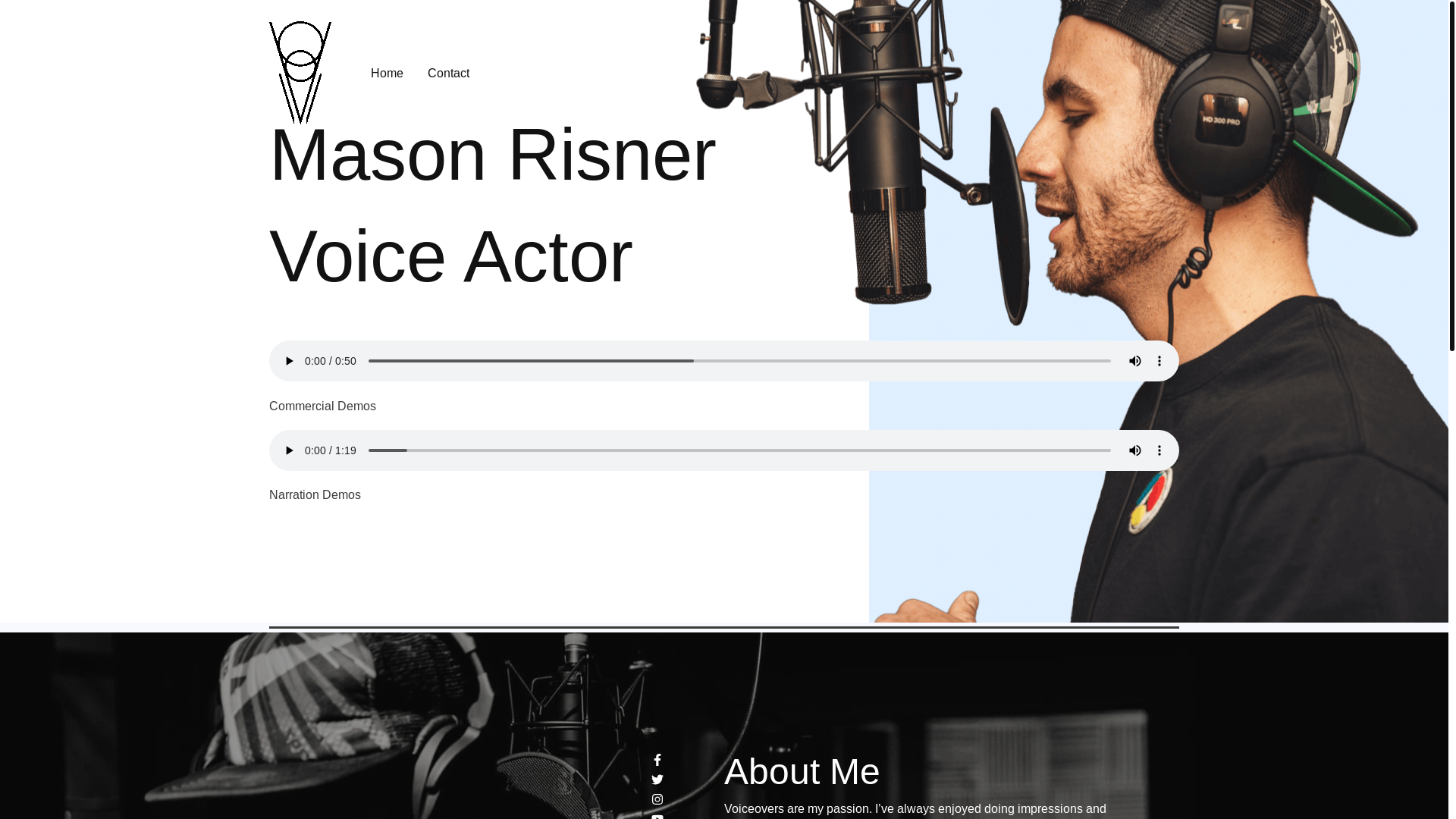 website screenshot of https://masonrisner.com/