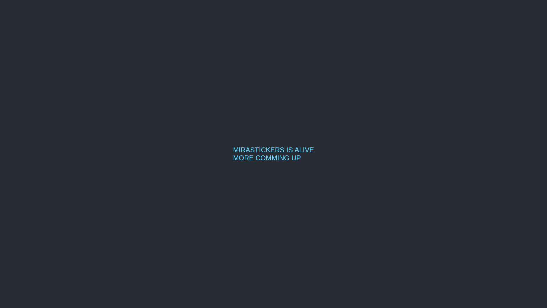 website screenshot of https://mirastickers.com/