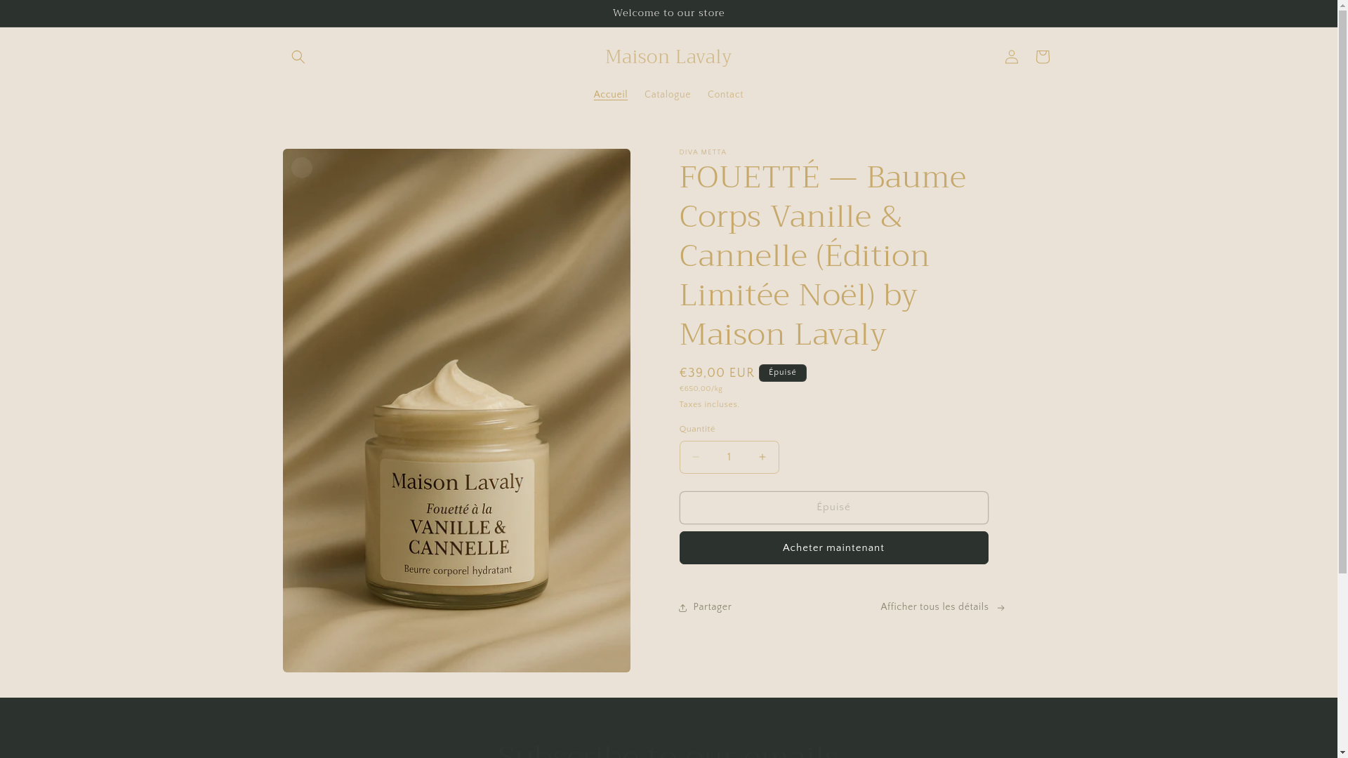 website screenshot of https://maisonlavaly.com/