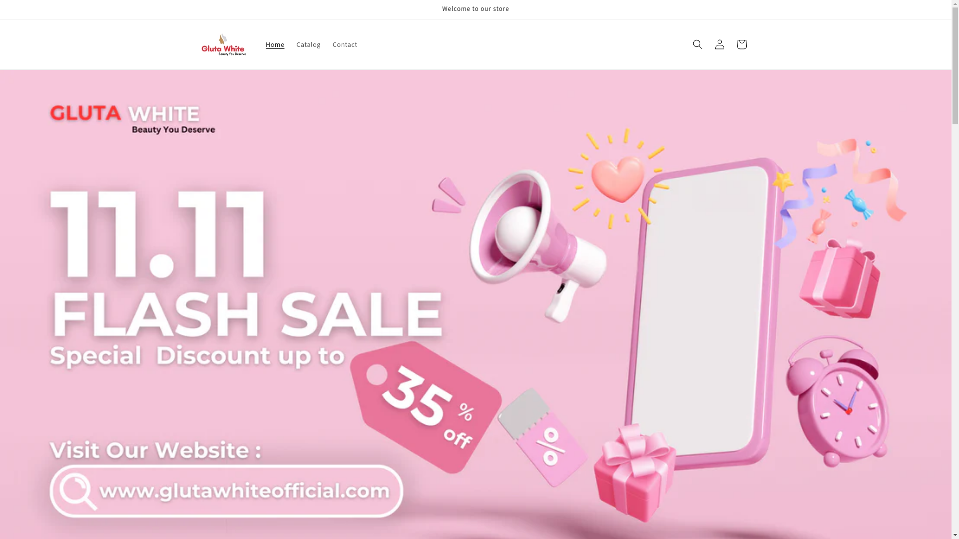 website screenshot of https://glutawhites.store/