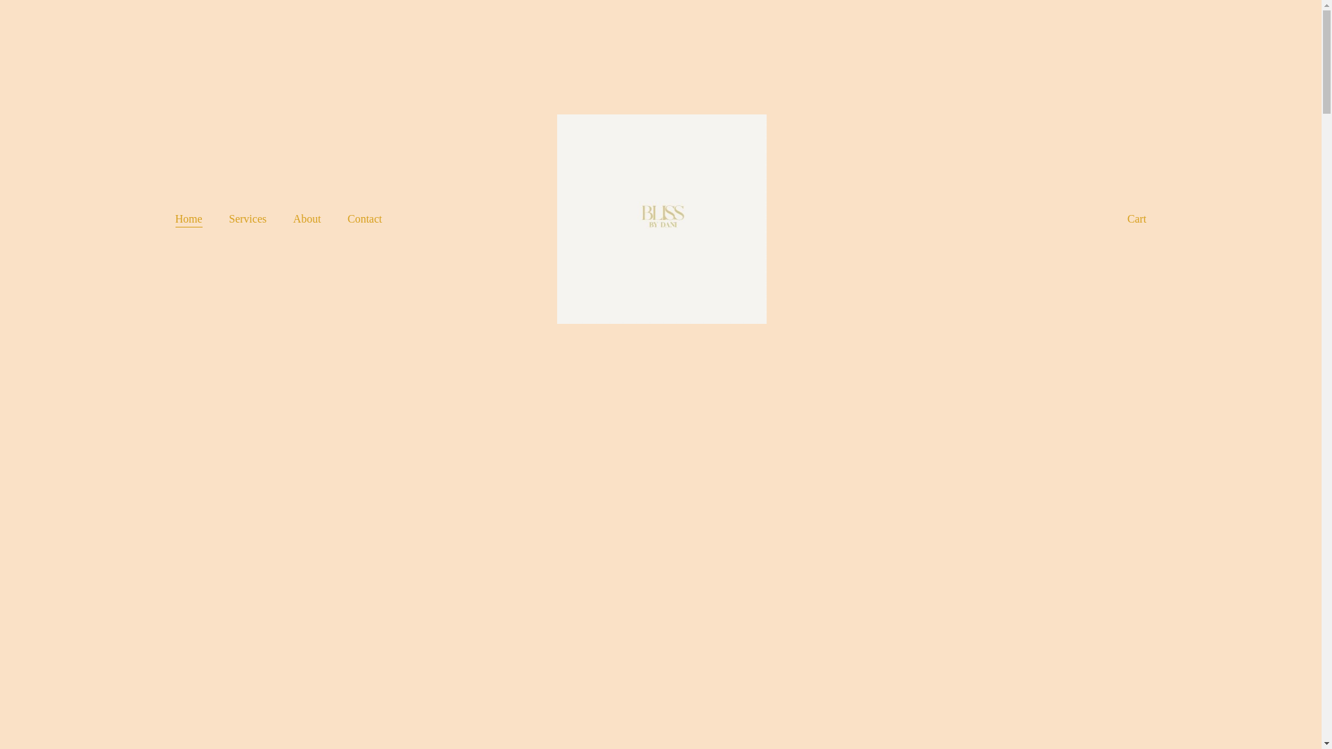 website screenshot of https://blissbydani.com/