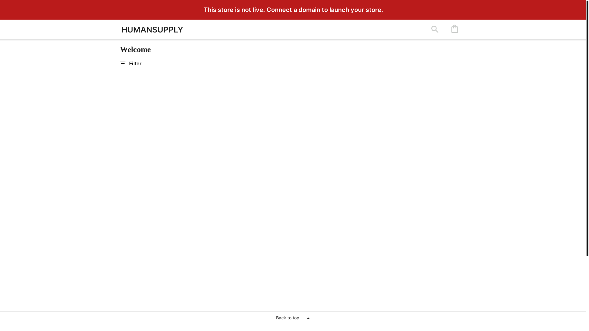 website screenshot of https://humansupply.store/