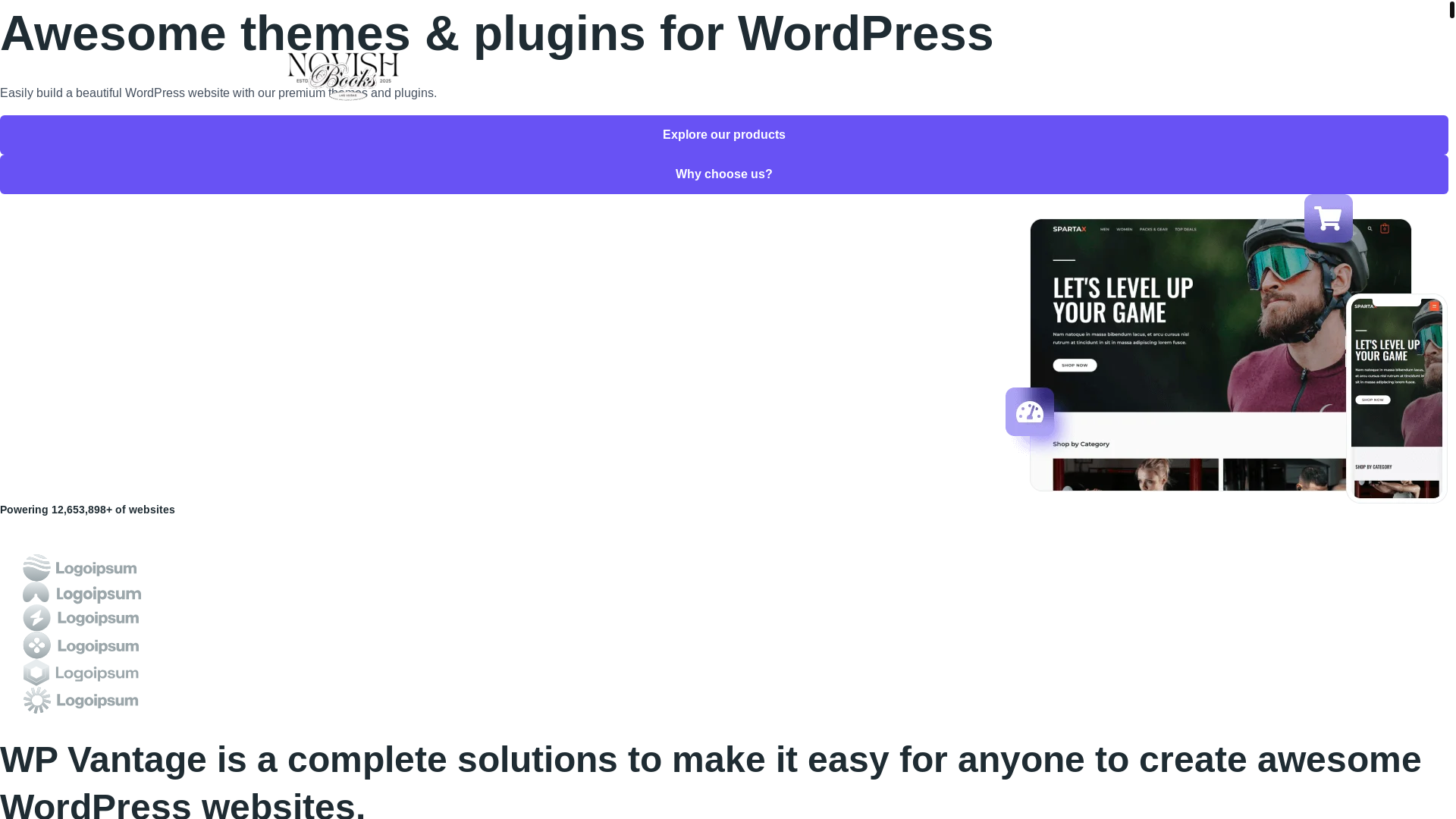 website screenshot of https://novishbook.com/