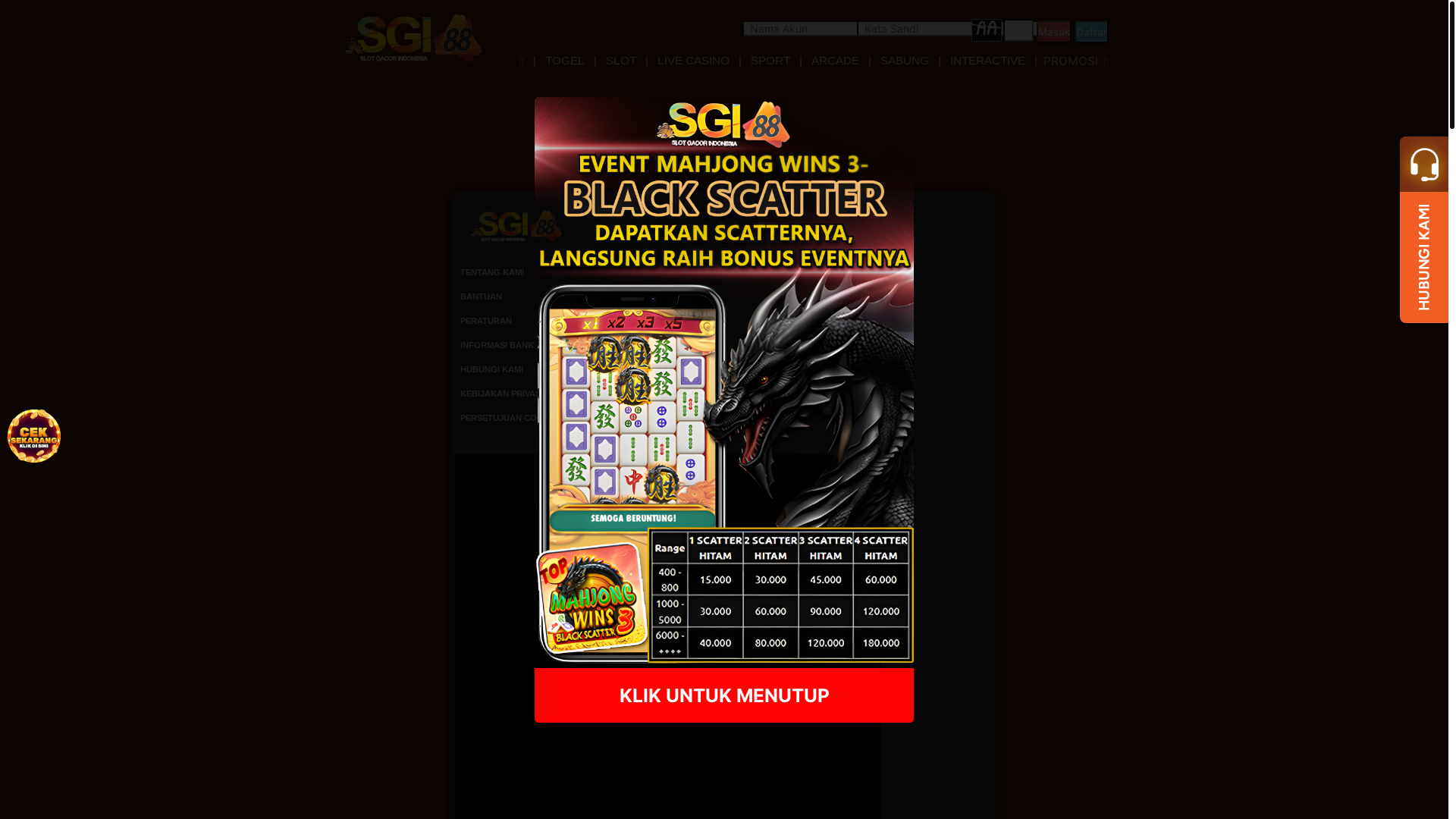 website screenshot of https://3akai-sgi88.space/