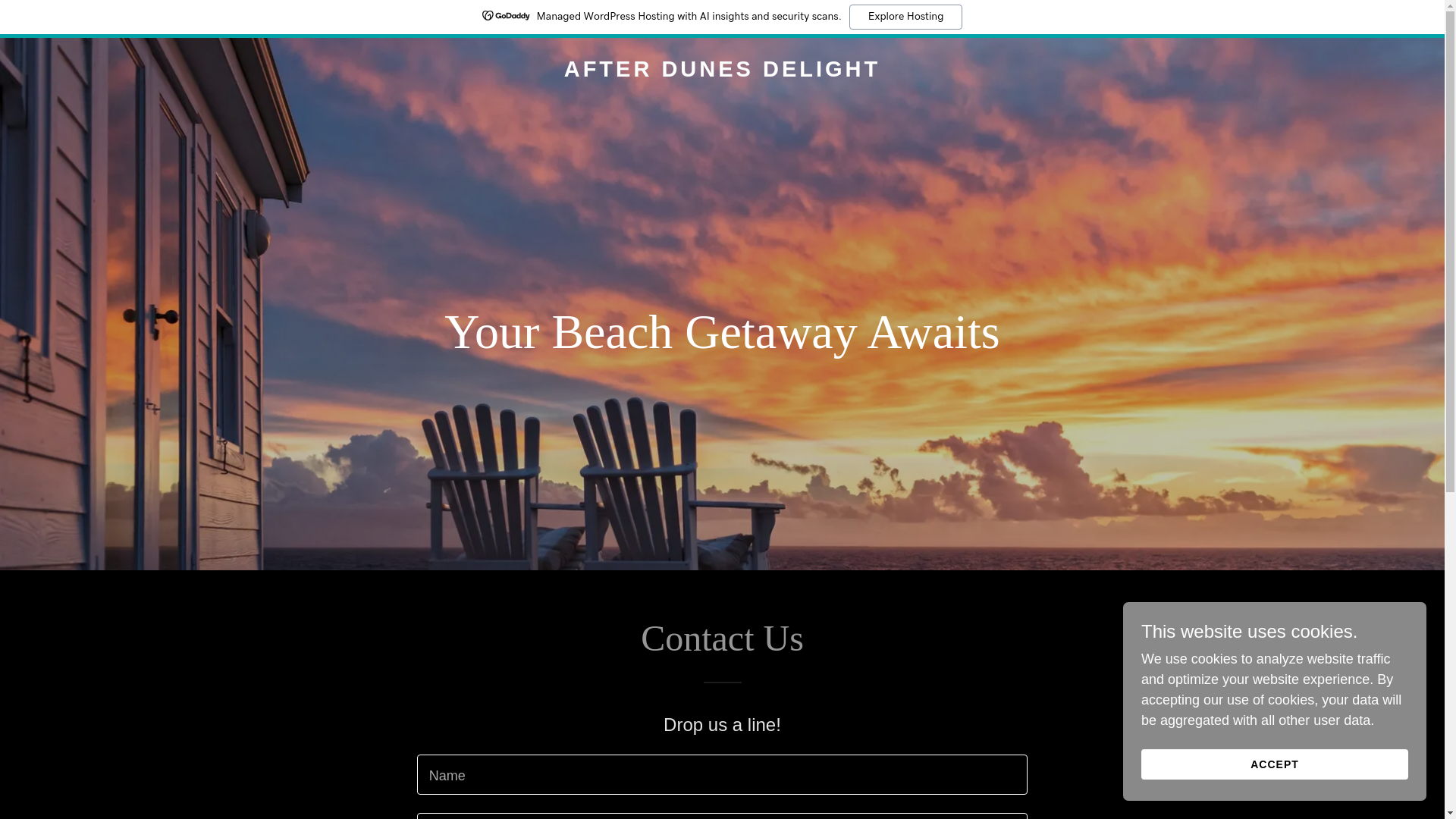 website screenshot of https://afterdunesdelightmb.com/