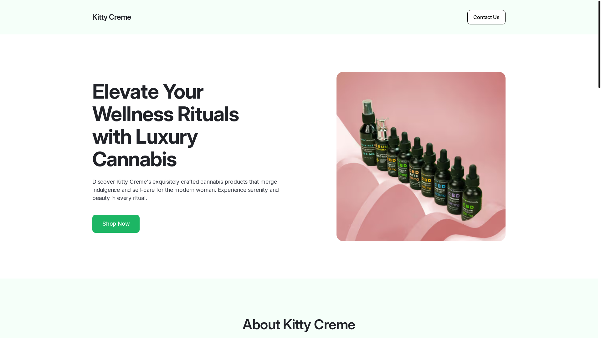 website screenshot of https://kittycremenyc.com/
