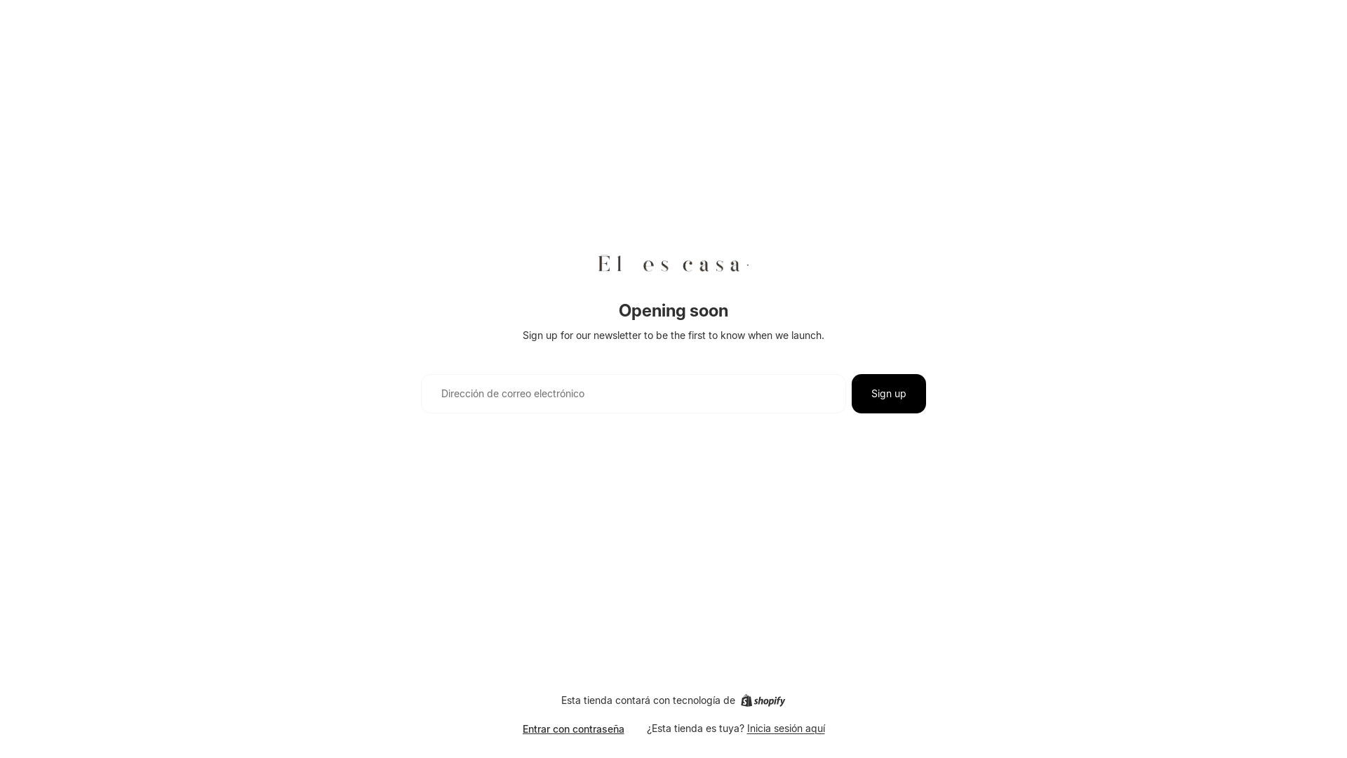 website screenshot of https://elescasa.com/