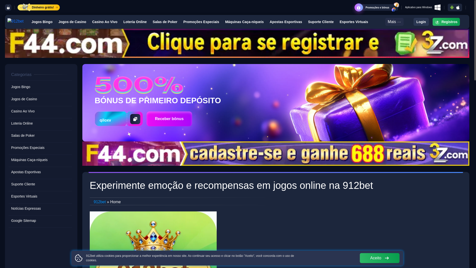 website screenshot of https://912betbets.com/