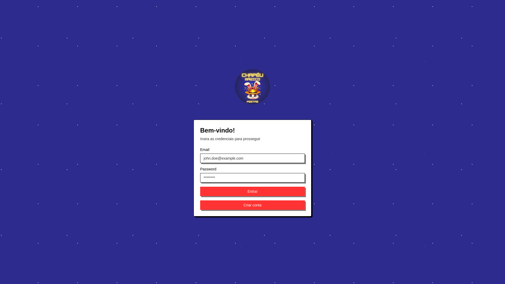 website screenshot of https://chapeumagico.com/