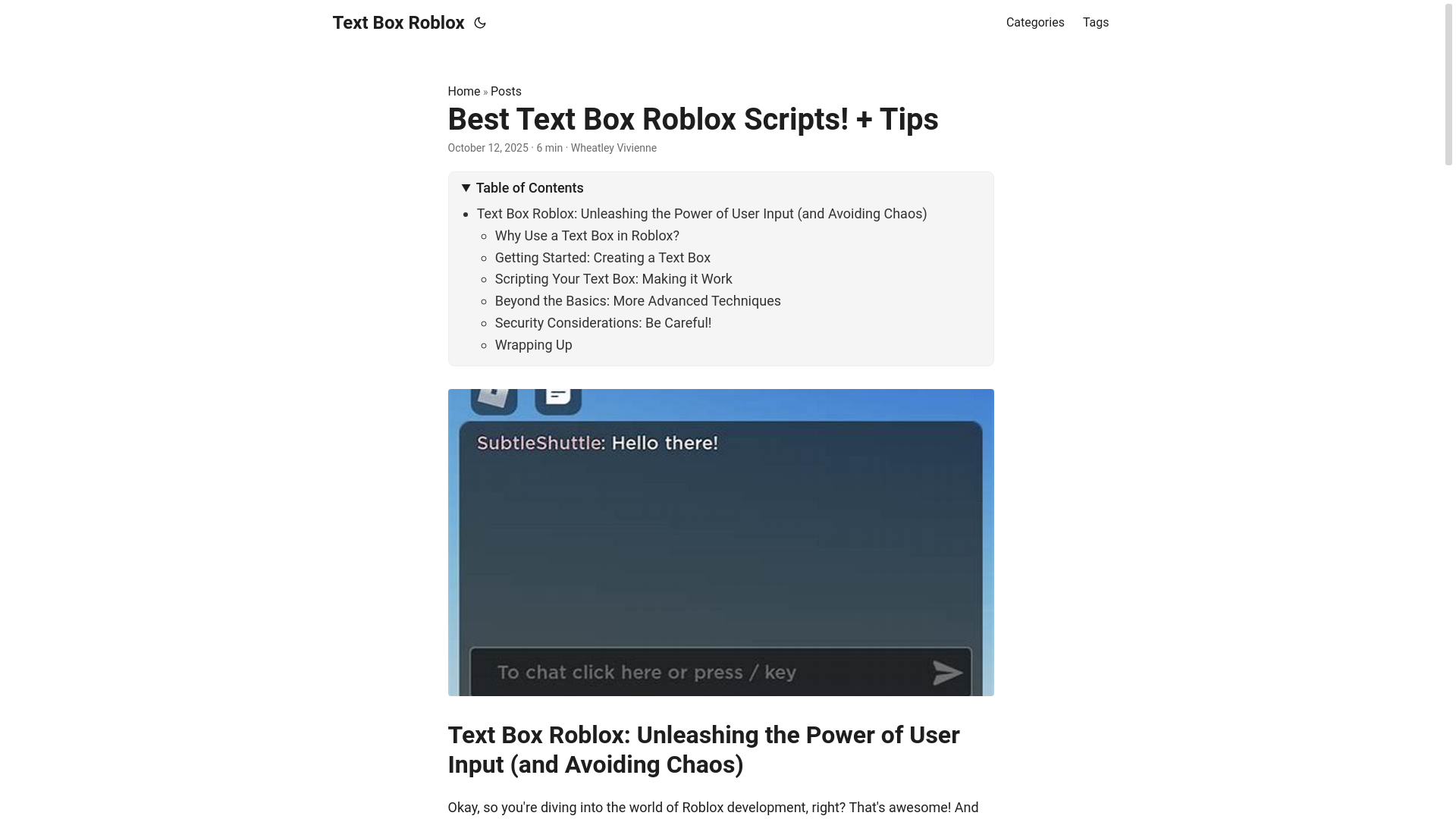 website screenshot of https://text-box-roblox.pages.dev/