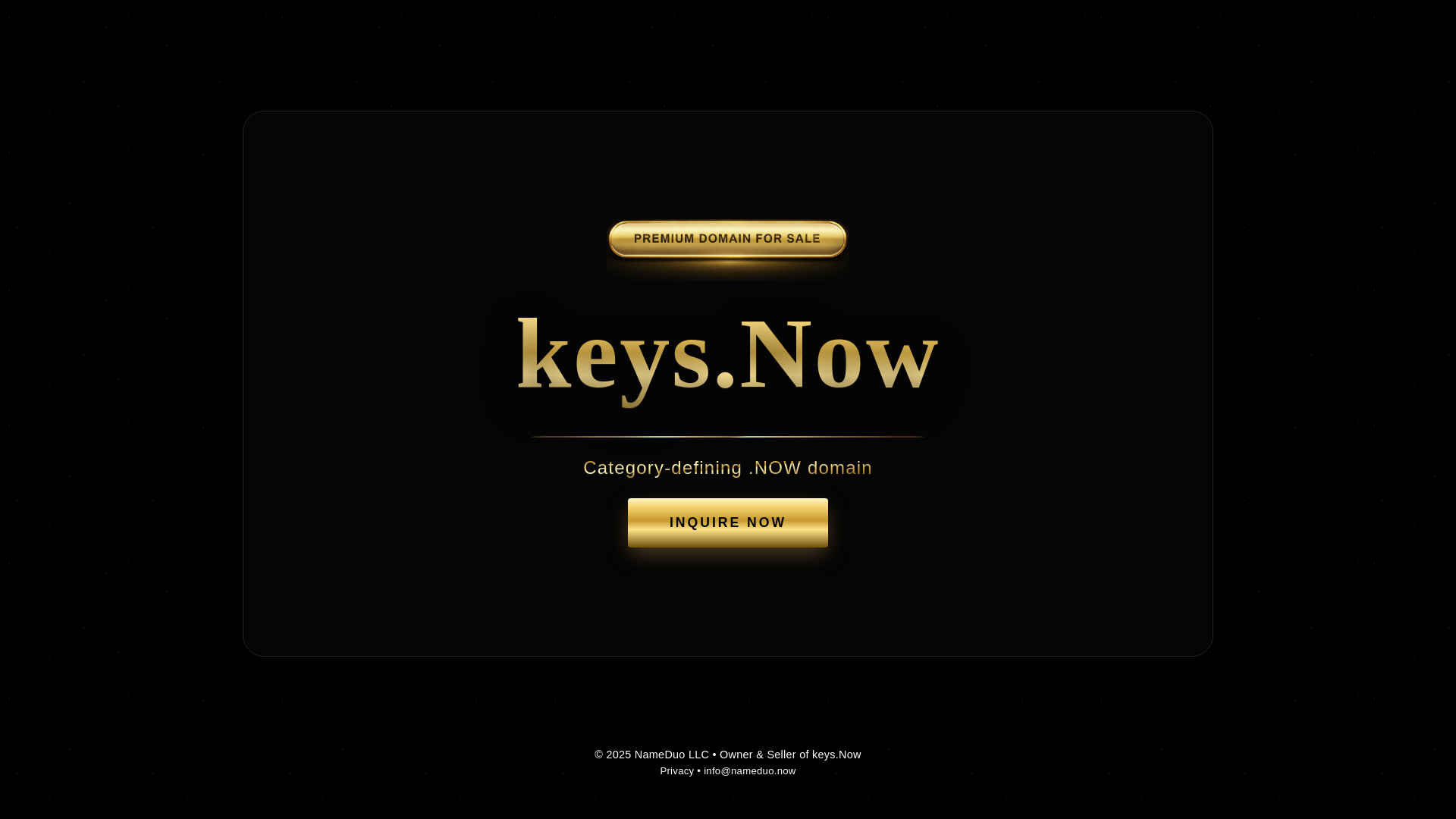 website screenshot of https://keys.now/