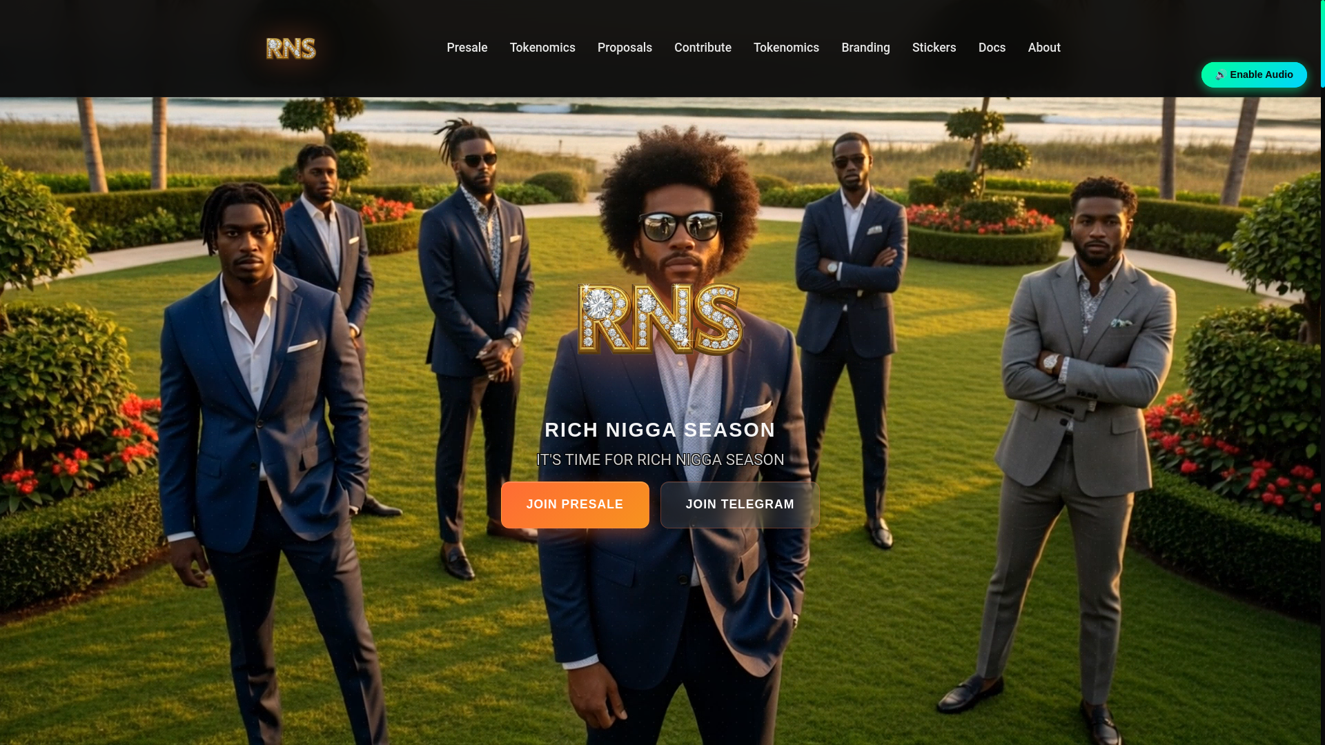 website screenshot of https://richniggaseason.xyz/