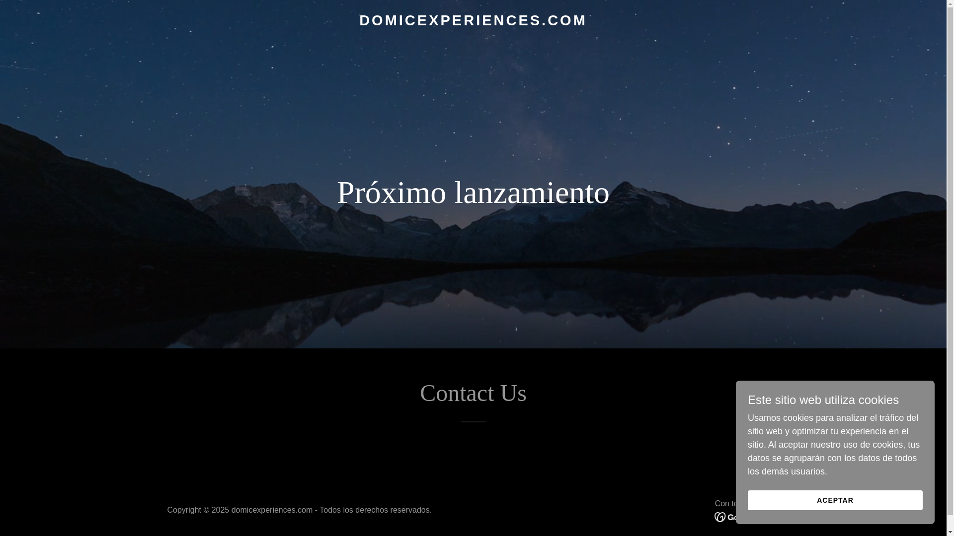 website screenshot of https://domicexperiences.com/