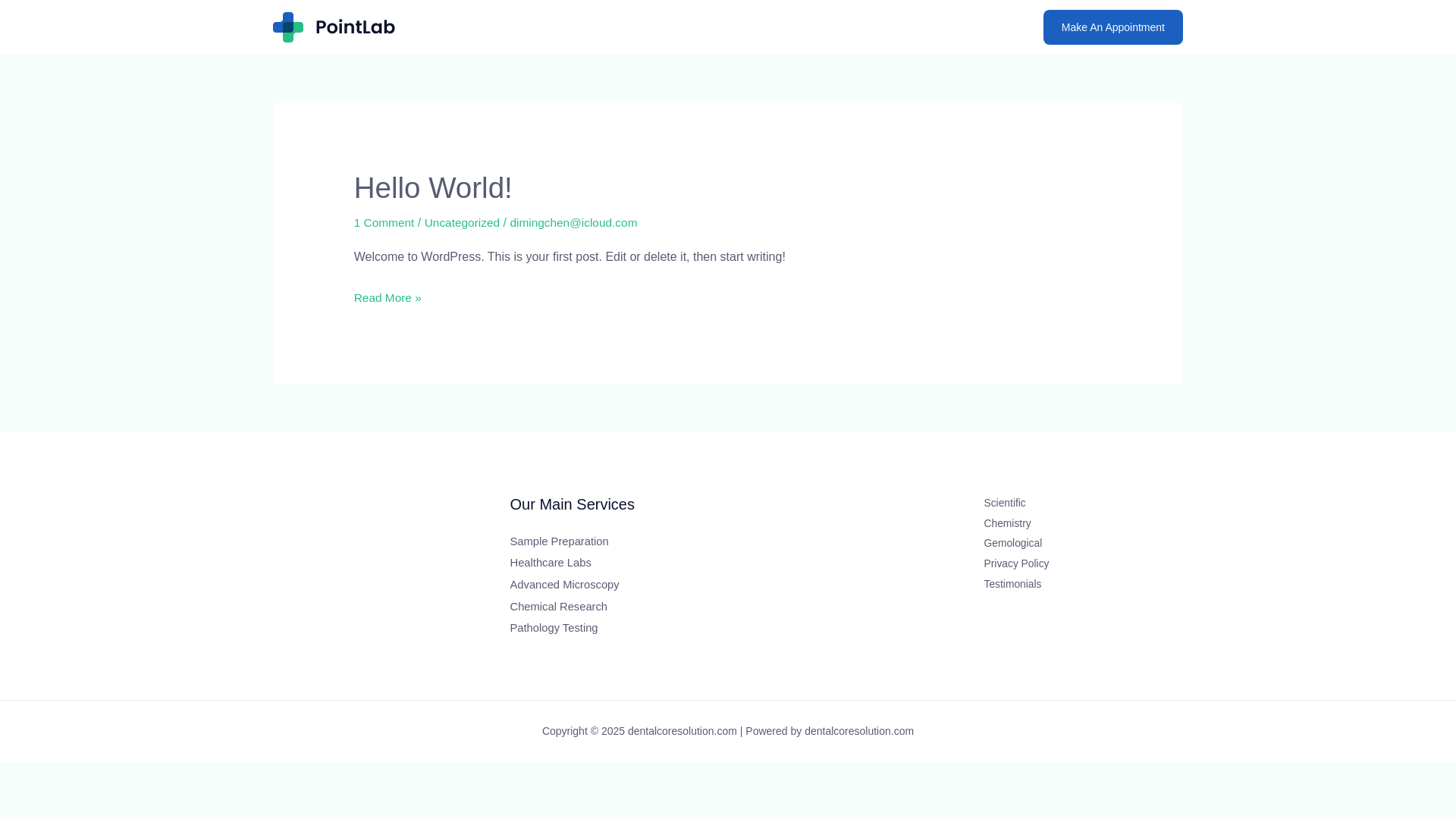 website screenshot of https://dentalcoresolution.com/