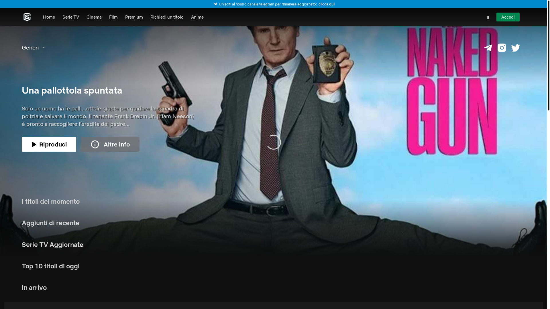 website screenshot of https://streamingcommunity.discount/
