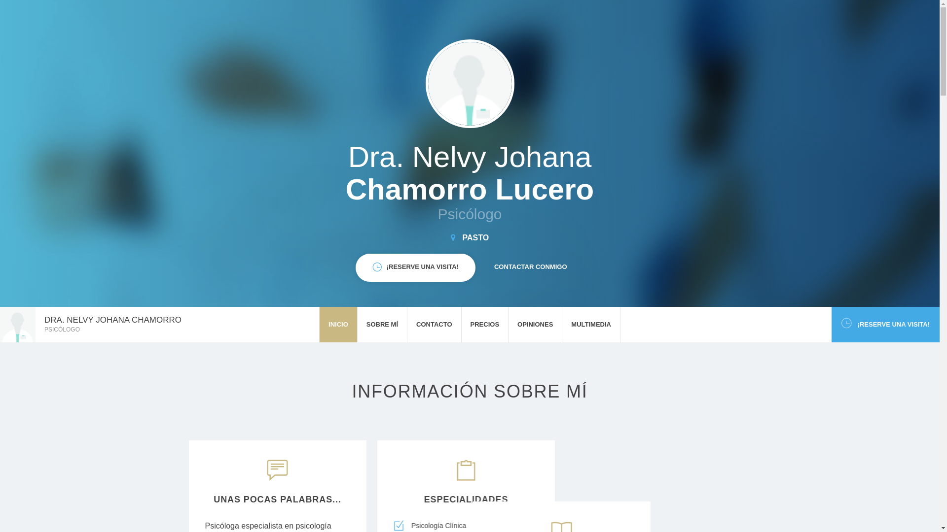 website screenshot of https://dranelvyjohanachamorrolucero.com/