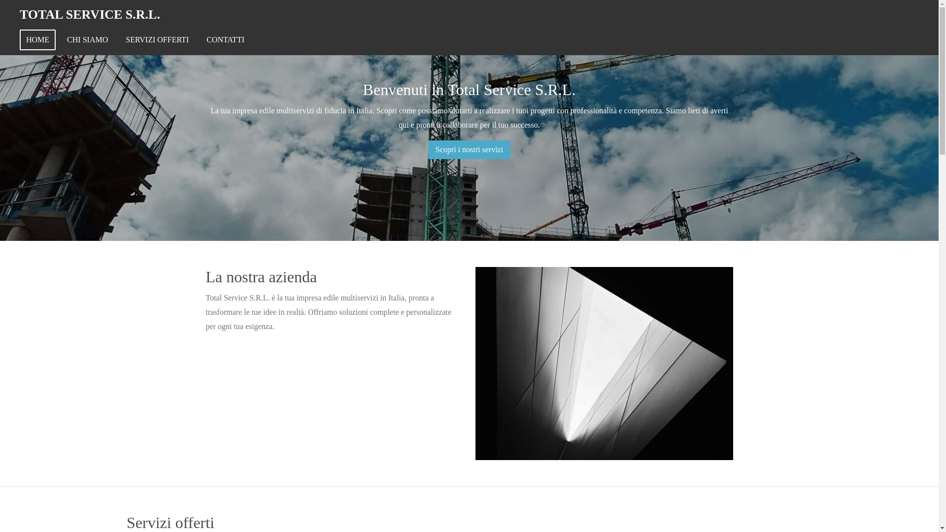 website screenshot of https://totalservicesrl2025.it/