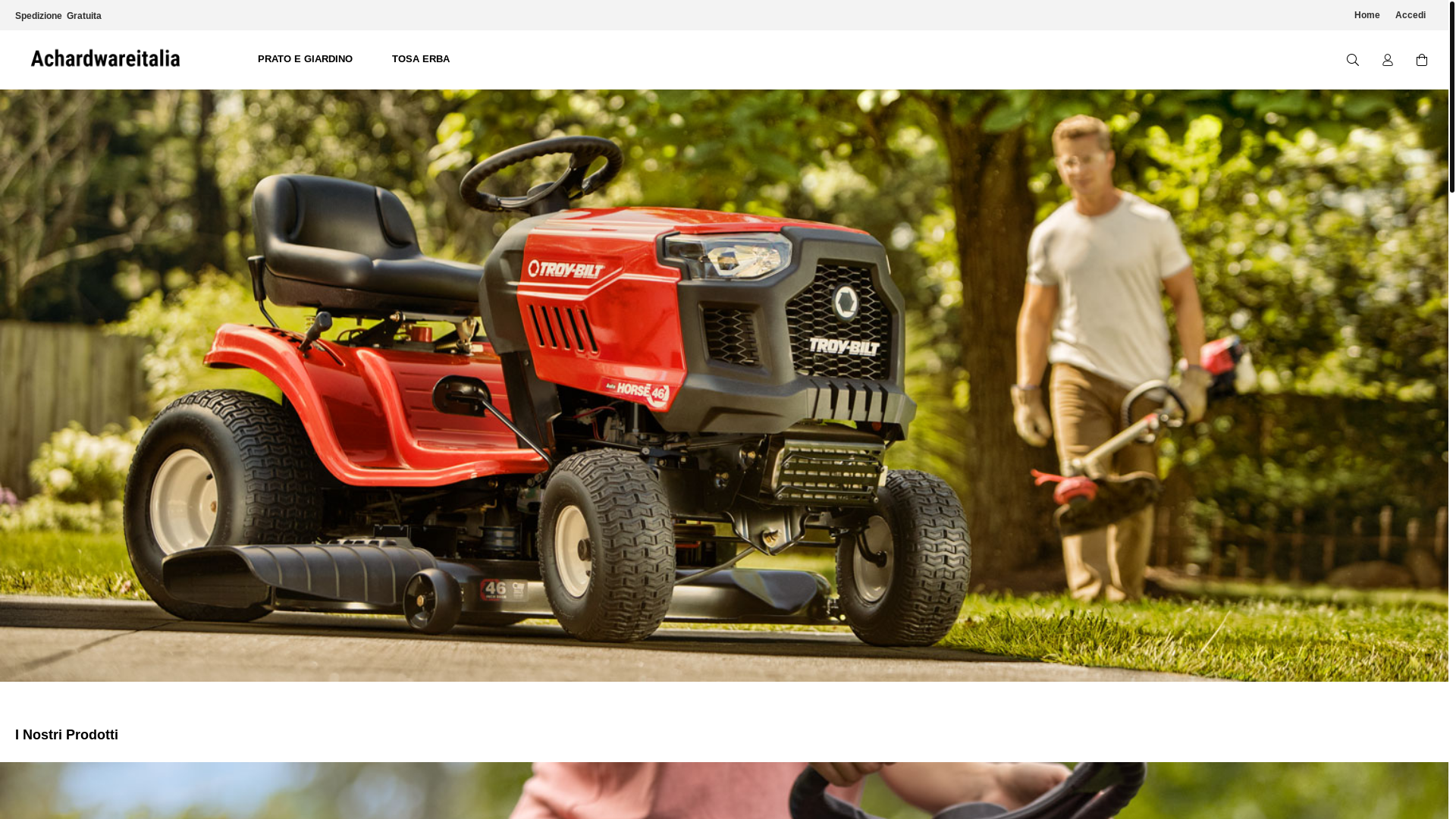 website screenshot of https://www.achardwareitalia.com/