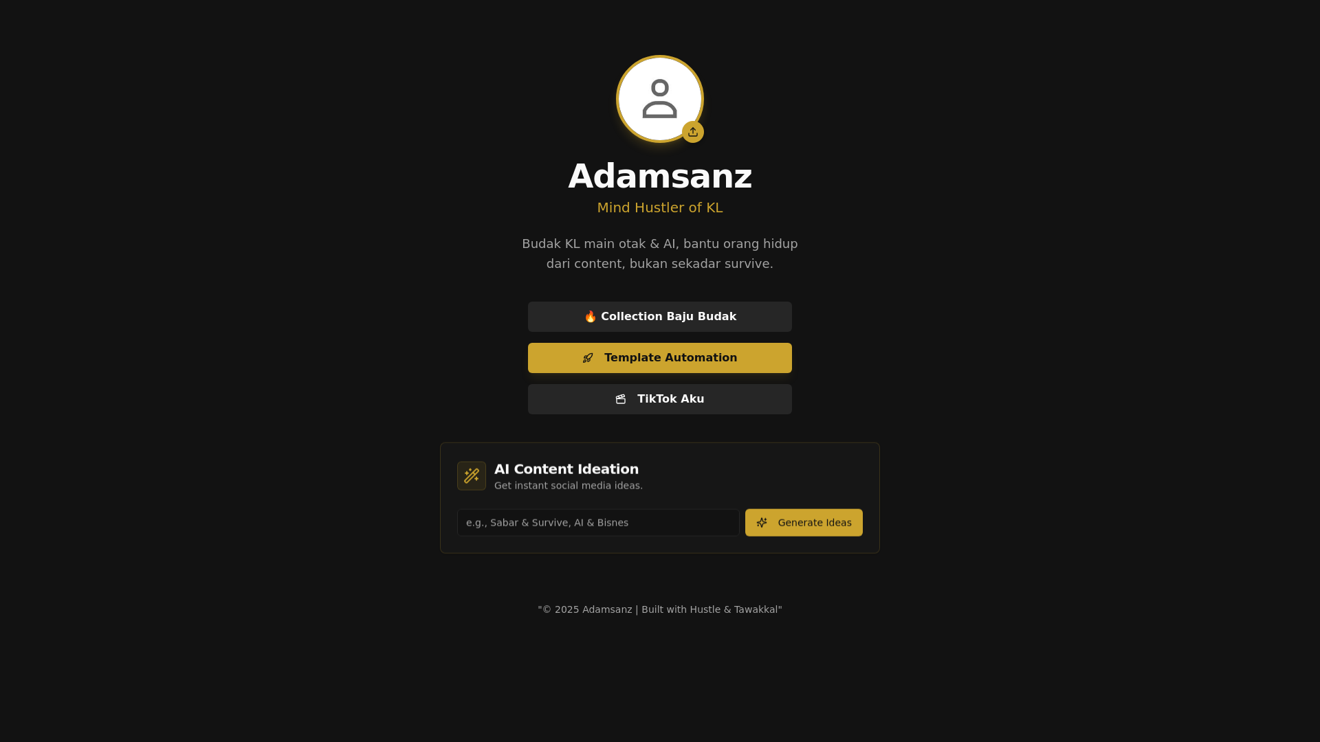 website screenshot of https://sanztech.online/
