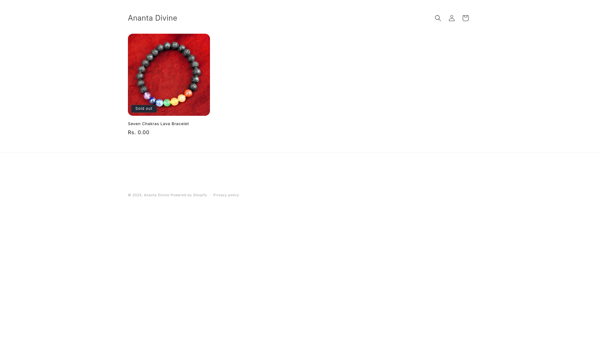 website screenshot of https://anantadivine.com/