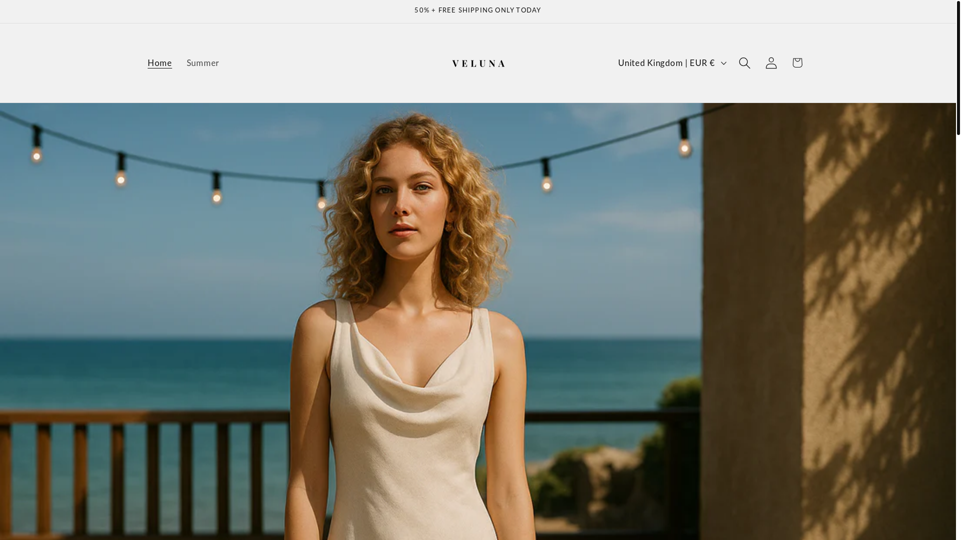 website screenshot of https://velunalux.store/