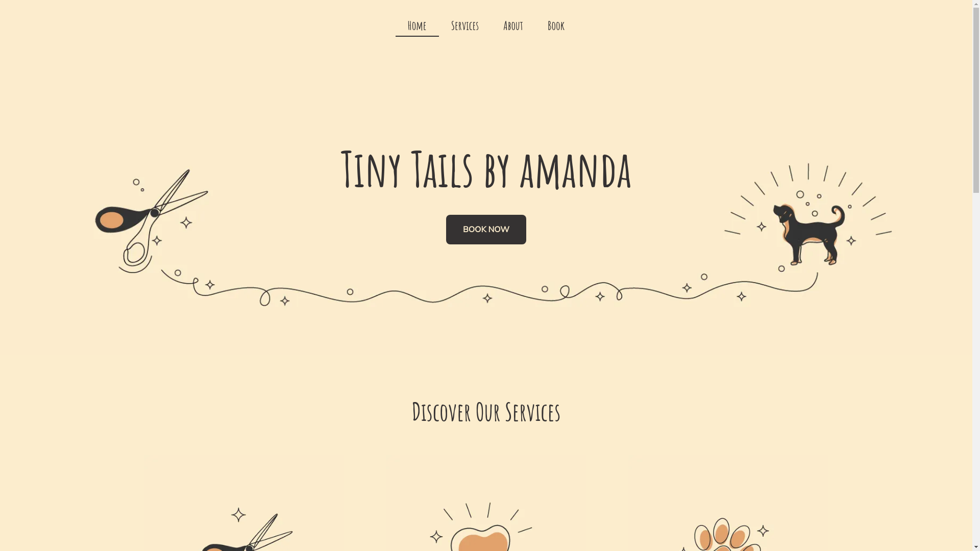website screenshot of https://tinytailsbyamanda.co.uk/