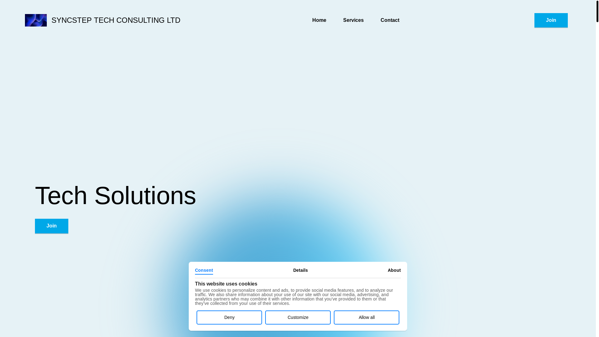 website screenshot of https://syncsteptechconsulting.pages.dev/