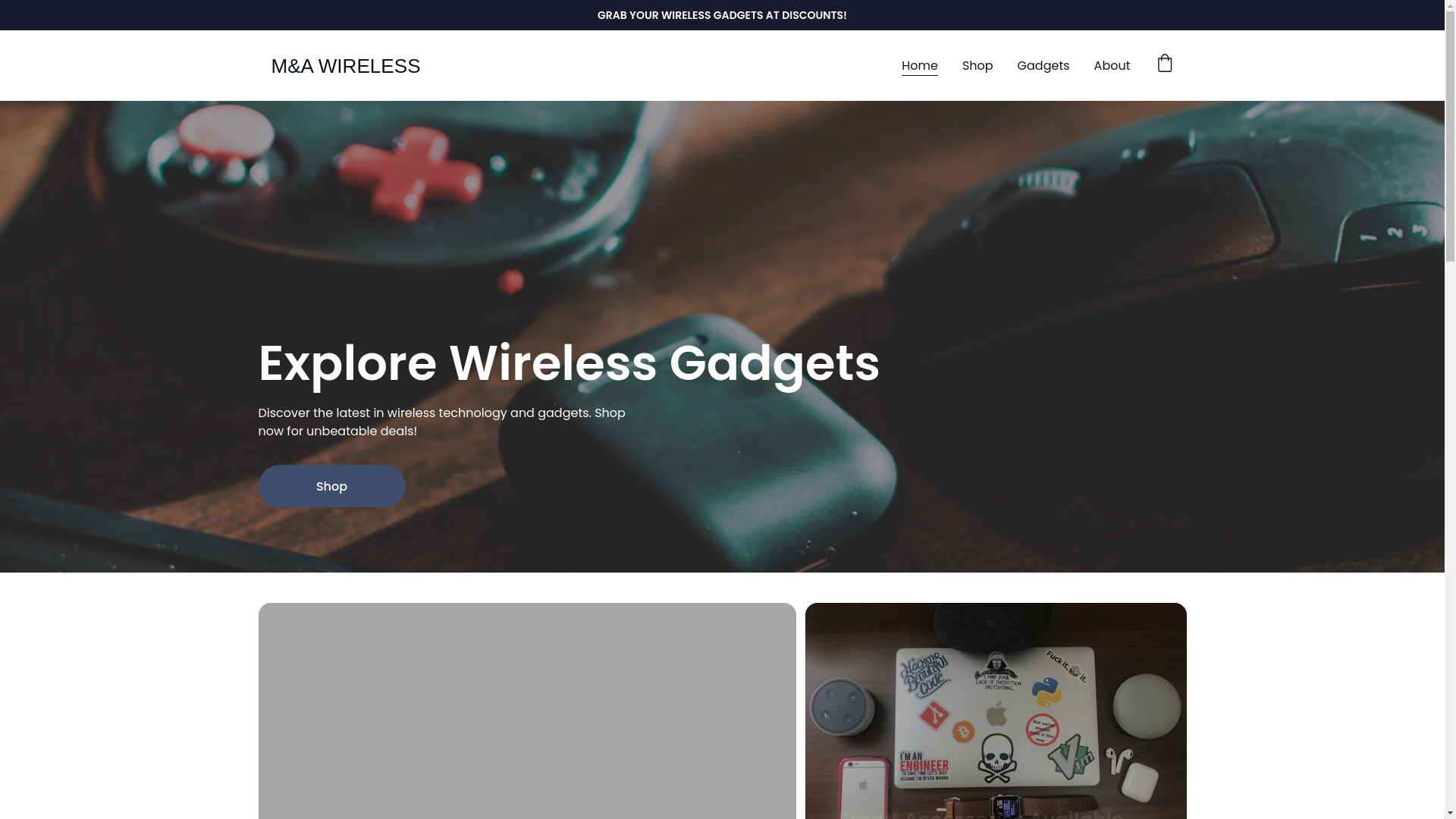 website screenshot of https://ma-wireless.com/