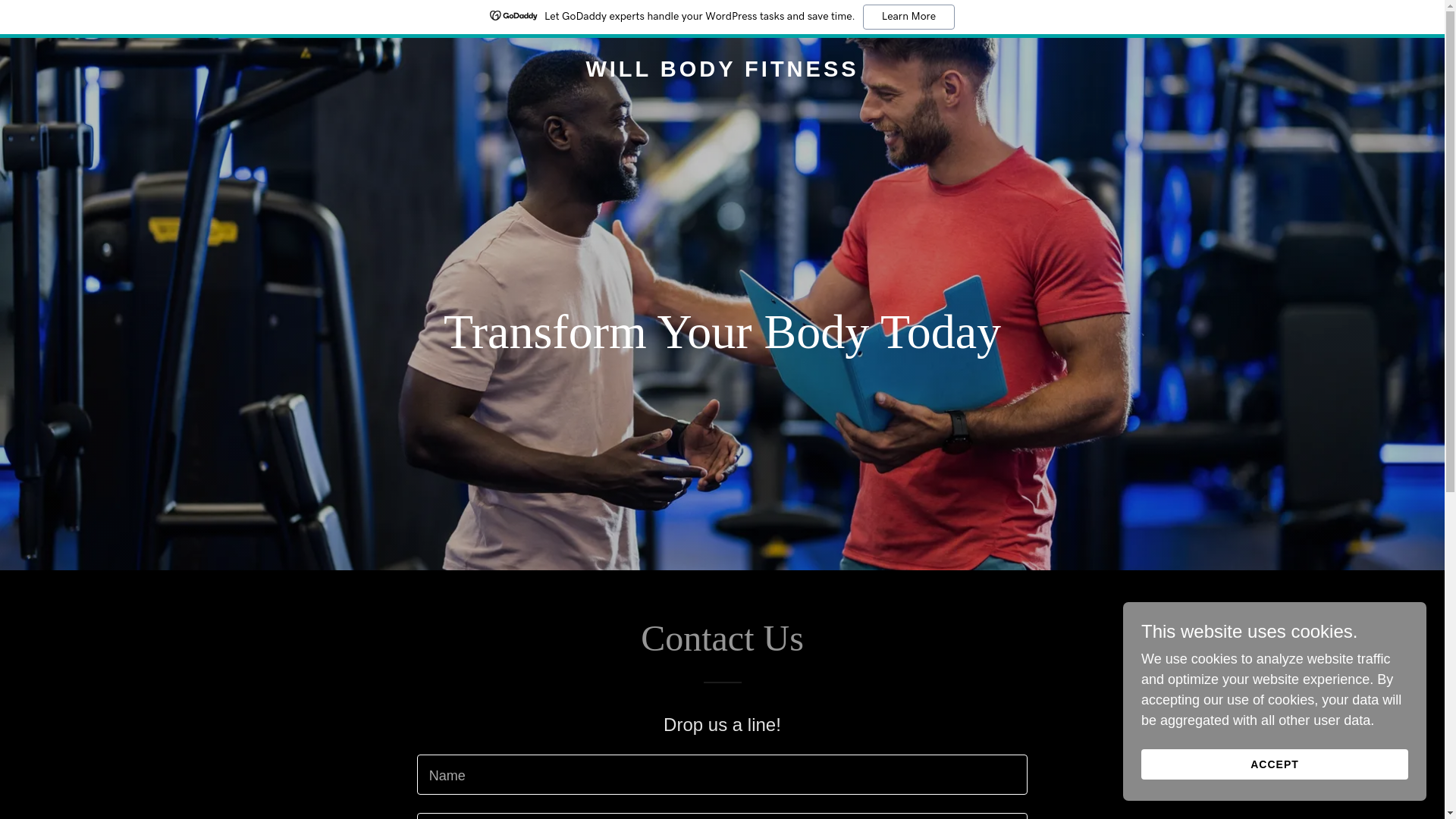 website screenshot of https://willbodyfitness.com/