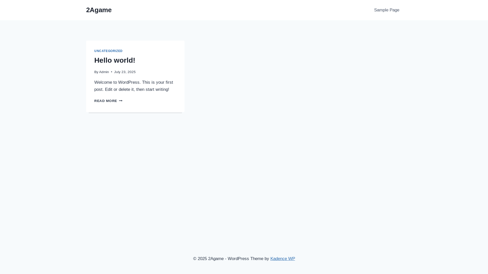 website screenshot of https://2agame.org/