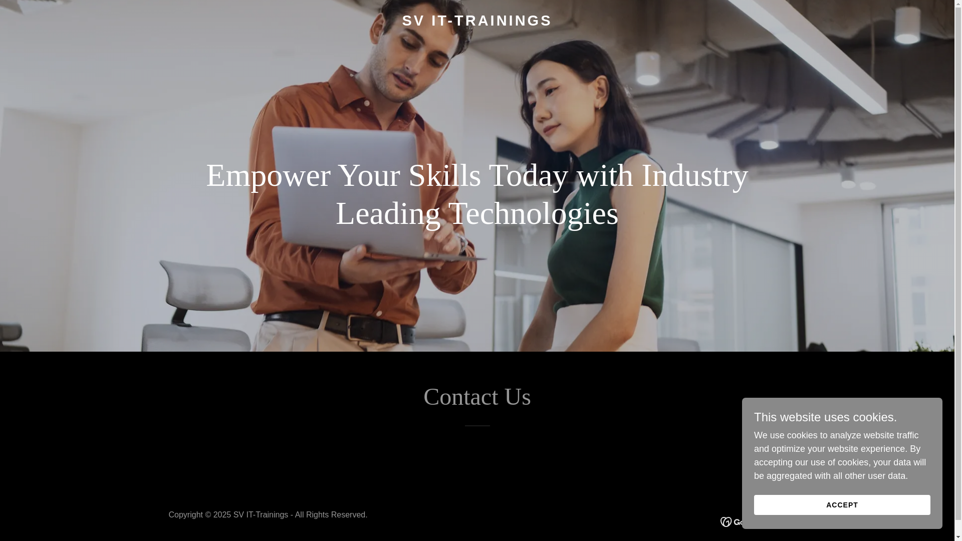 website screenshot of https://svittrainings.online/