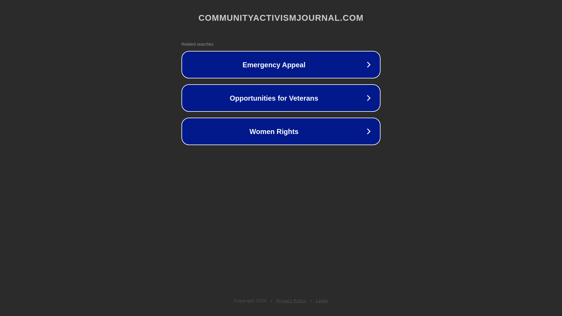 website screenshot of https://communityactivismjournal.com/