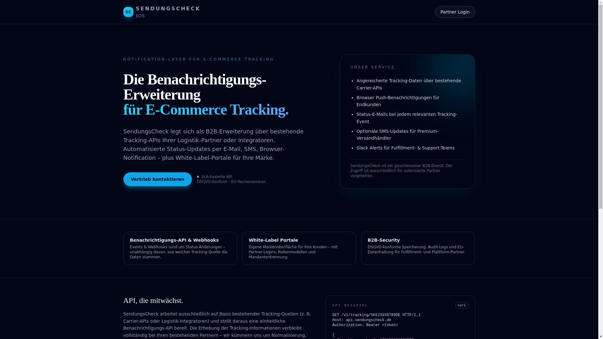 website screenshot of https://sendungscheck.de/