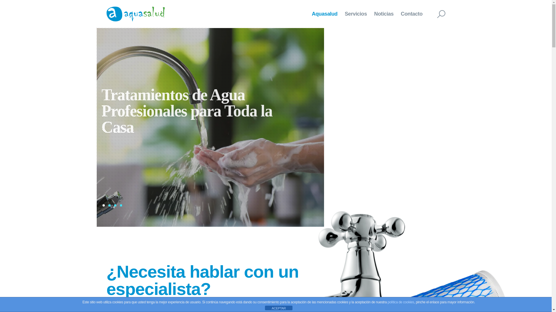 website screenshot of https://www.aquasalud.com/