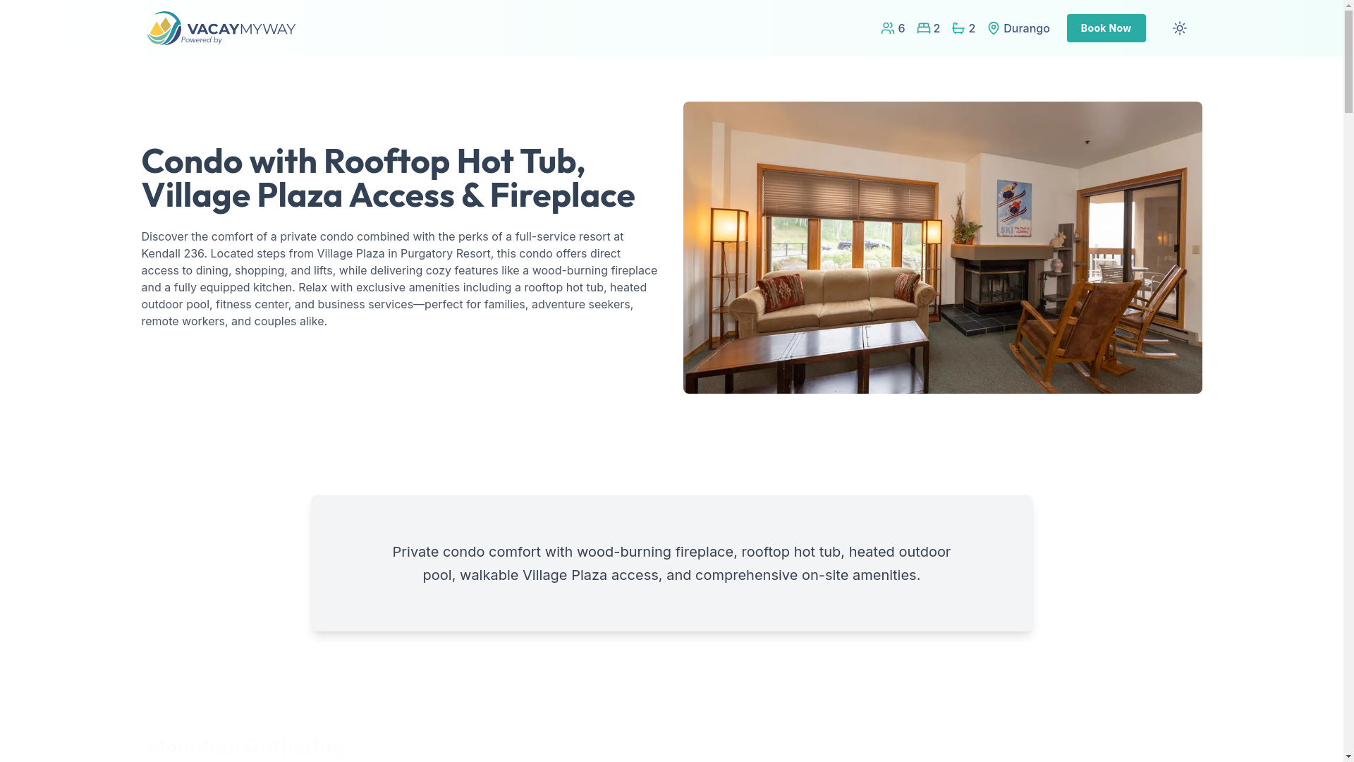 website screenshot of https://relaxdurango.vacations/