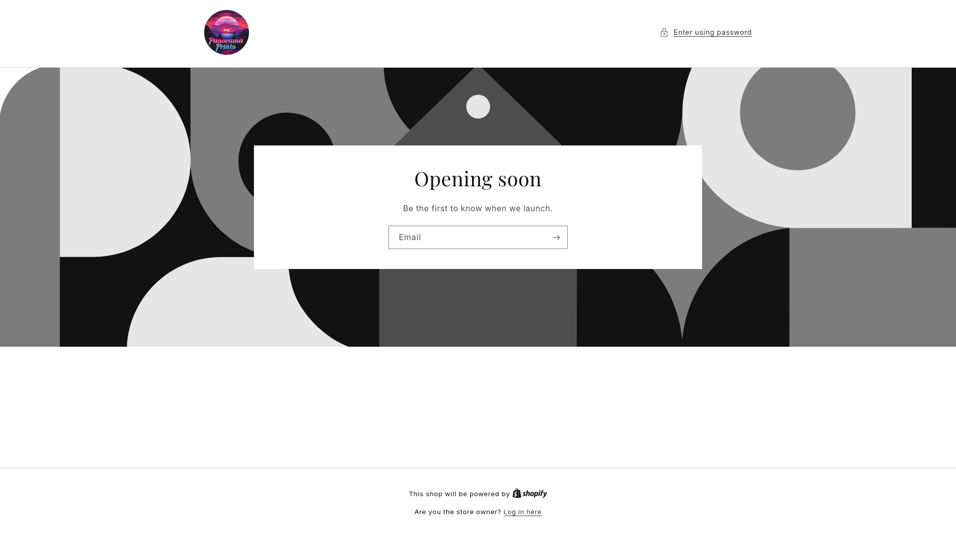 website screenshot of https://panoprints.store/