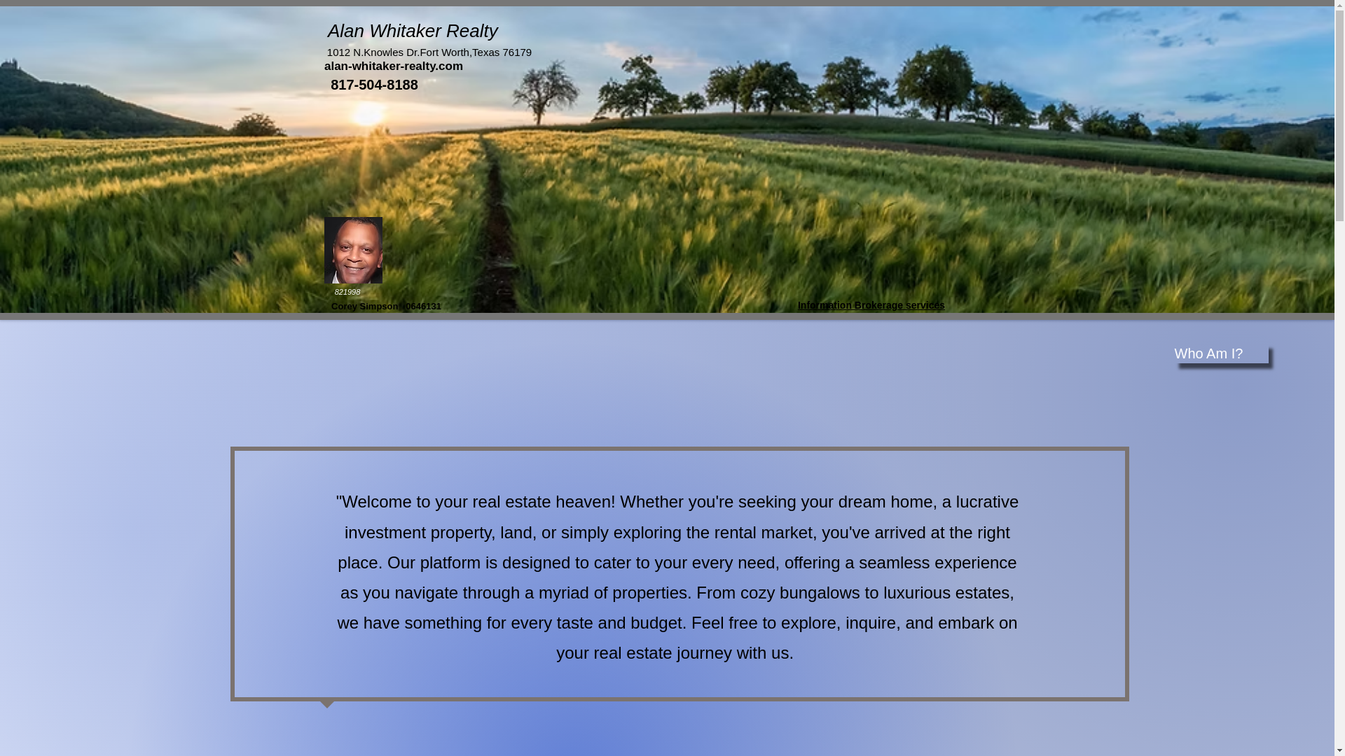 website screenshot of https://alan-whitaker-realty.net/