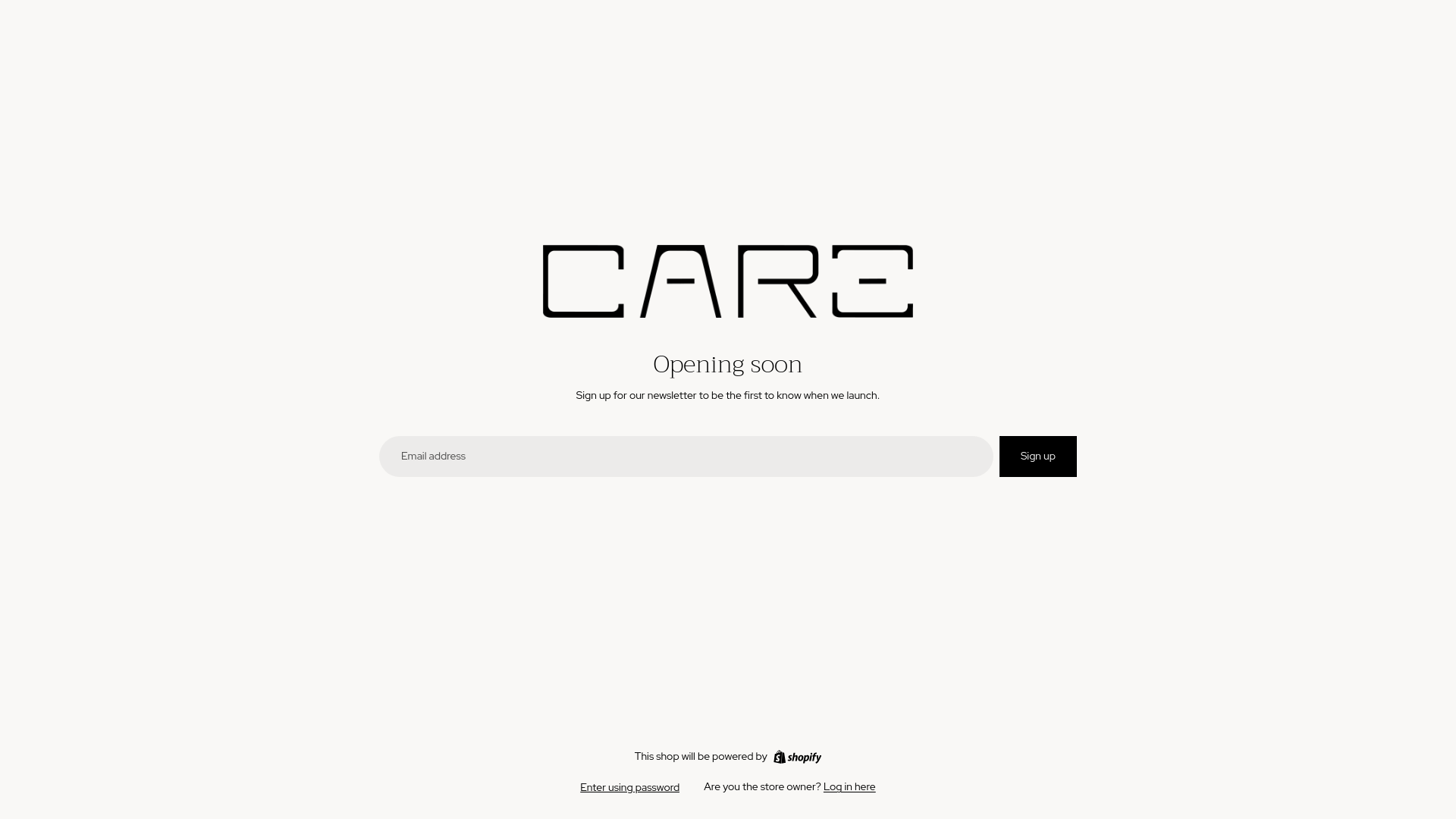 website screenshot of https://care3.store/