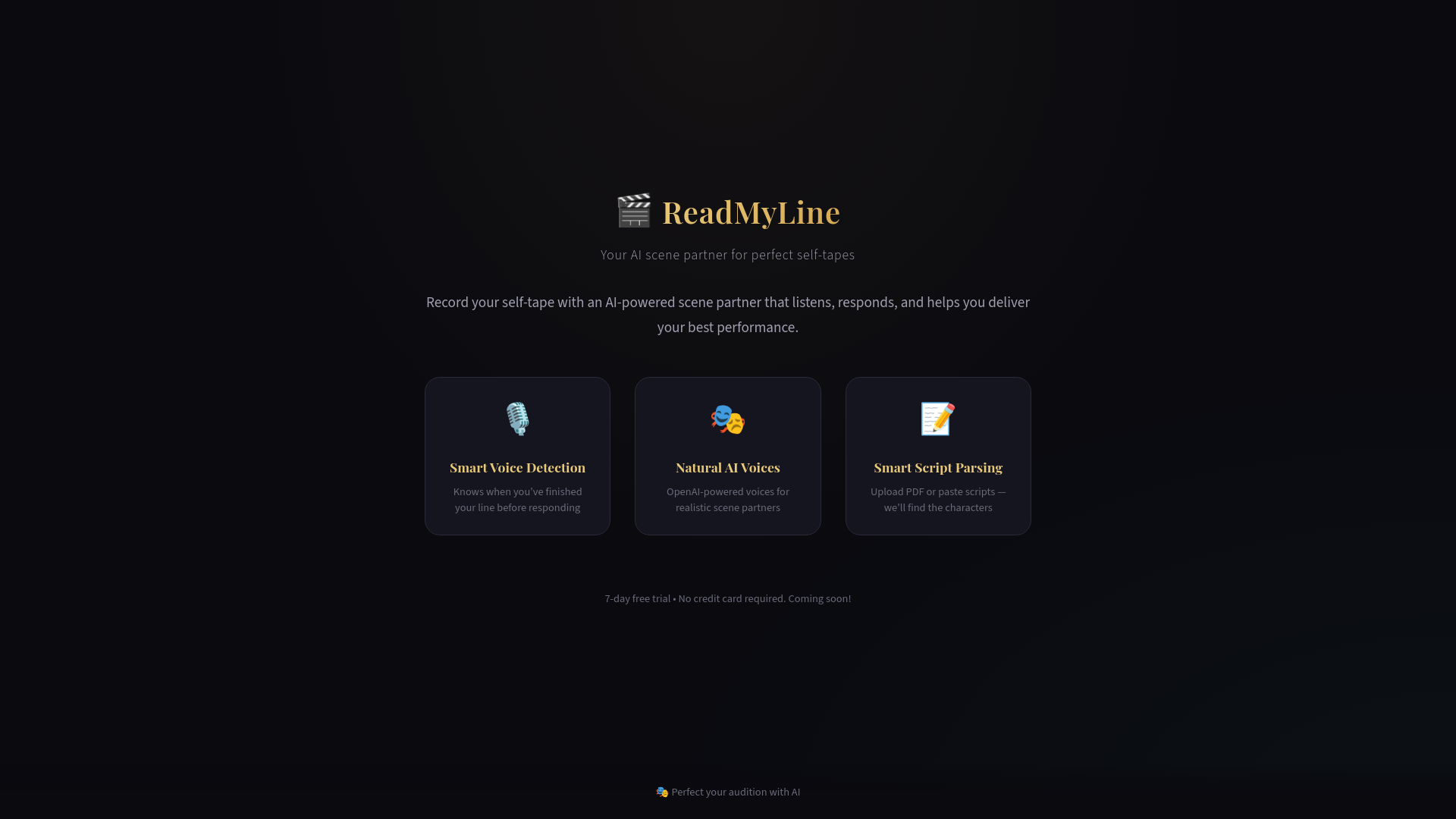 website screenshot of https://readmyline.com/