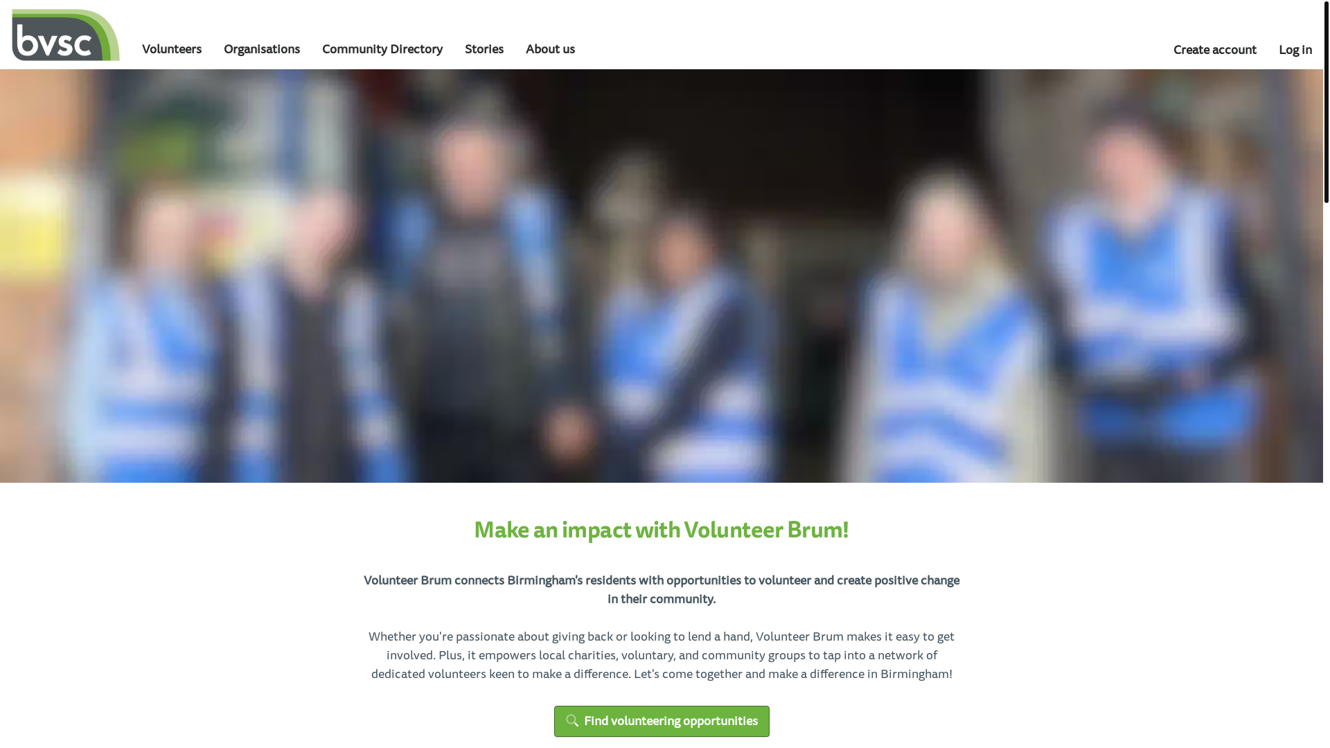 website screenshot of https://www.volunteerbrum.org/