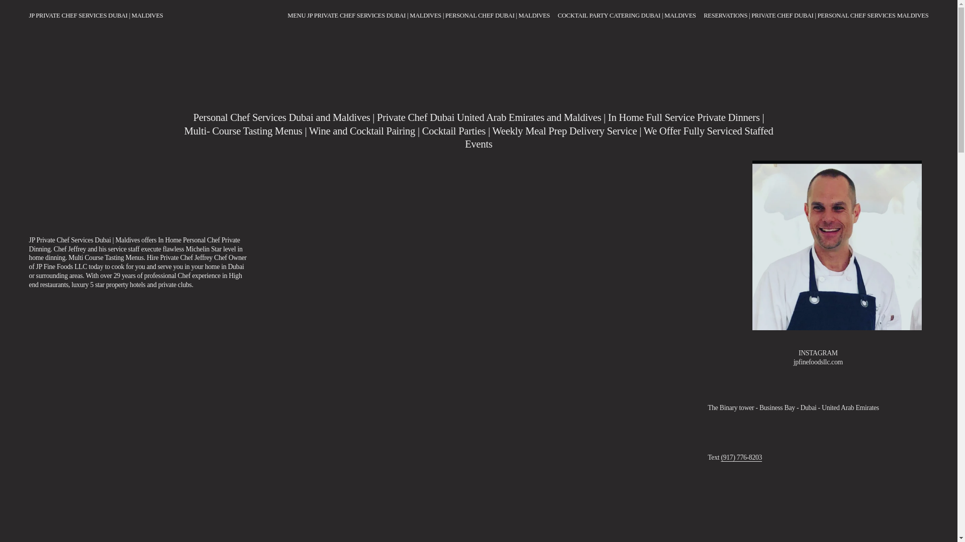 website screenshot of https://personalchefmaldives.org/