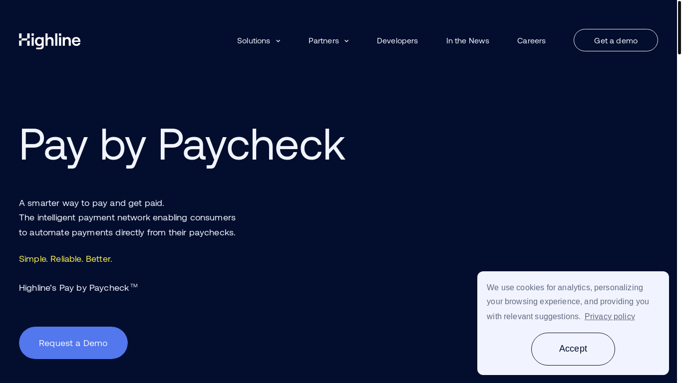website screenshot of https://highlinesmartdeduct.info/