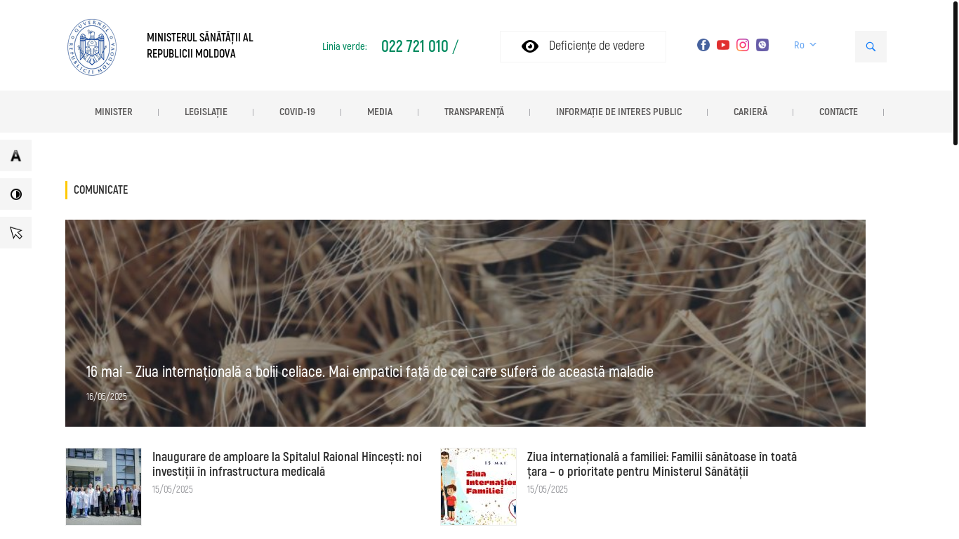 website screenshot of https://ms.gov.md
