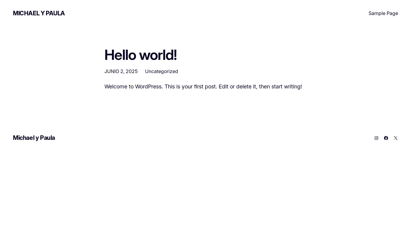 website screenshot of https://michaelypaula.com/