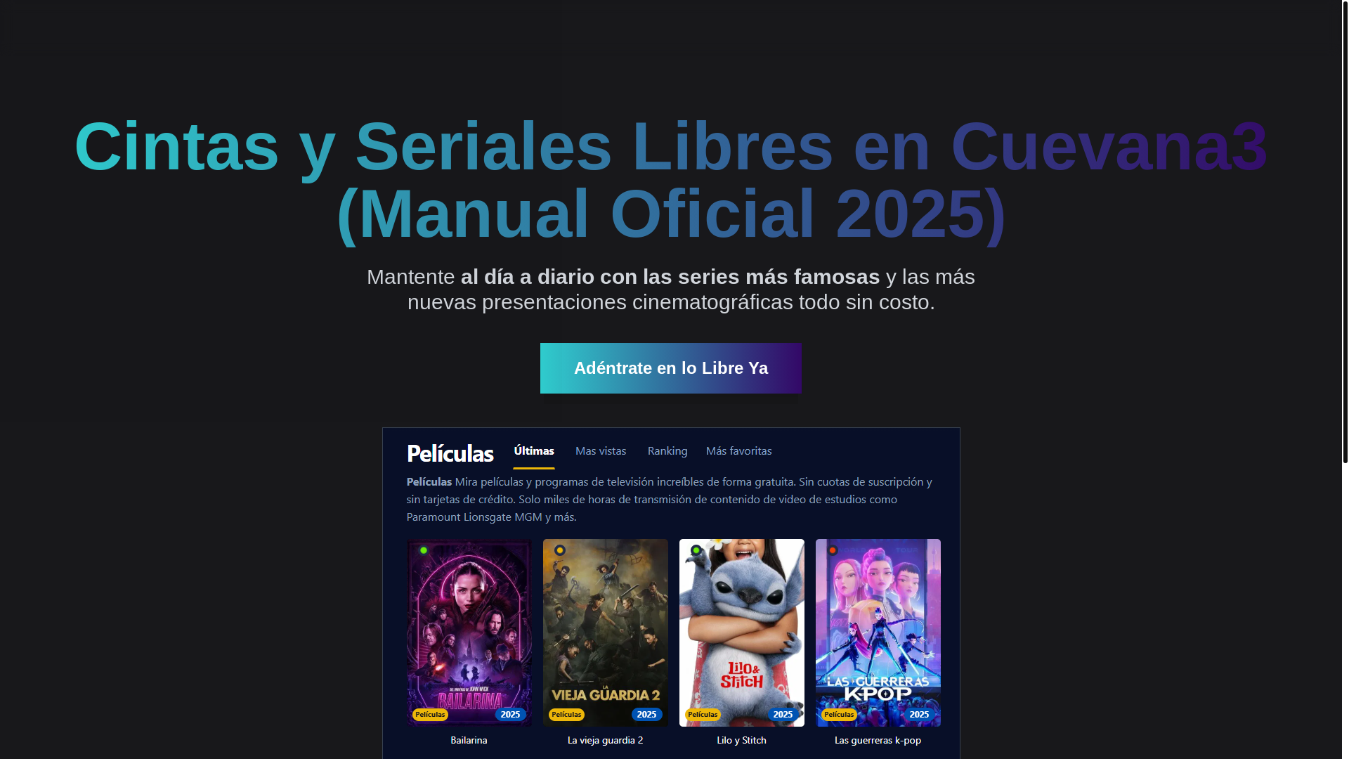 website screenshot of https://cuevana3-zbg2.pages.dev/