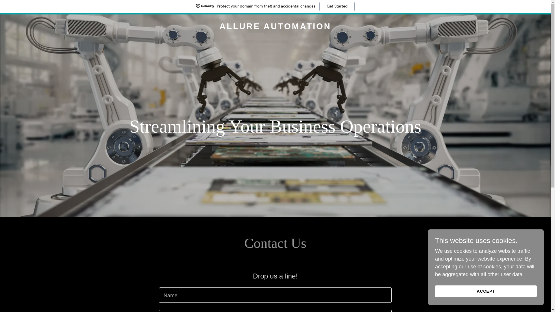 website screenshot of https://allureautomation.com/